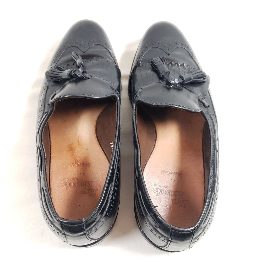Allen Edmonds Mansfield Black Leather Tassel Loafers Mens  9.5 D Classic Wingtip - Picture 7 of 9